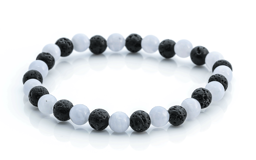 Zeige Details für Lava & Chalcedon Kugeln 6mm Armband   Bild von Lava & Chalcedon Kugeln 6mm Armband