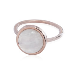 Vedere dettagli per Anello Pietra di luna cab. 12 mm, oro rosa 1 micron (bianco) Immagine di Anello Pietra di luna cab. 12 mm, oro rosa 1 micron (bianco)