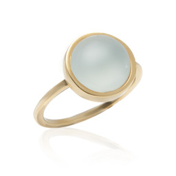 Vedere dettagli per Acqua Calcedonio cab. 11m, anello 12mm, 1 micron argento 925 placcato oro Immagine di Acqua Calcedonio cab. 11m, anello 12mm, 1 micron argento 925 placcato oro