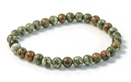 Vedere dettagli per Bracciale di perline tonde da 6 mm di Riolite Immagine di Bracciale di perline tonde da 6 mm di Riolite