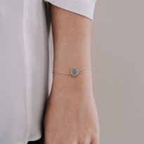 Bild von Onyx Cab. 11m, Armband 16+3,5cm, 1 micron Roségold