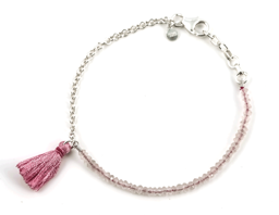 Zeige Details für "Quaste". Rosenquarz. Armband. Silber 925  Bild von "Quaste". Rosenquarz. Armband. Silber 925
