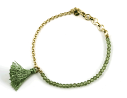 Zeige Details für "Quaste". Peridot. Armband. Silber 925-Vergoldet Bild von "Quaste". Peridot. Armband. Silber 925-Vergoldet
