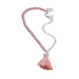 Zeige Details für "Quaste". Mondstein peach. Armband. Silber 925 Bild von "Quaste". Mondstein peach. Armband. Silber 925