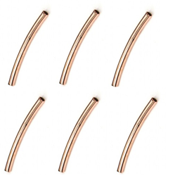 Vedere dettagli per Tubo piegato, argento 925 oro rosa Immagine di Tubo piegato, argento 925 oro rosa