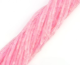 Vedere dettagli per Cilindro di quarzo rosa 2x4mm a filo Immagine di Cilindro di quarzo rosa 2x4mm a filo