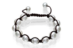 Vedere dettagli per Bracciale di perle "Summer-Breeze", bordo in filo di nylon, regolabile Immagine di Bracciale di perle "Summer-Breeze", bordo in filo di nylon, regolabile