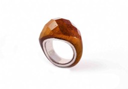 Zeige Details für Tigerauge Ring facettiert Marquise mit Silber Ring Bild von Tigerauge Ring facettiert Marquise mit Silber Ring
