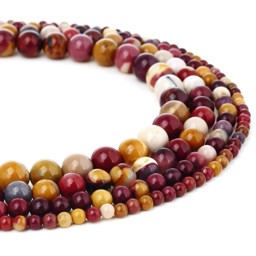 Vedere dettagli per Perline tonde da 3 mm di Mookaite Immagine di Perline tonde da 3 mm di Mookaite