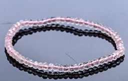 Vedere dettagli per Quarzo rosa sfaccettato. Bracciale a rondelle da 5 mm (taglio diamante) Immagine di Quarzo rosa sfaccettato. Bracciale a rondelle da 5 mm (taglio diamante)