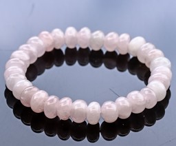 Vedere dettagli per Bracciale in quarzo rosa 10x6mm Immagine di Bracciale in quarzo rosa 10x6mm