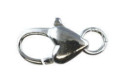 Zeige Details für Verschluss Karabiner mit Herz 15mm, Silber 925 Bild von Verschluss Karabiner mit Herz 15mm, Silber 925
