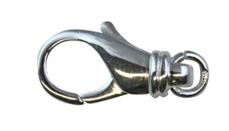 Zeige Details für Verschluss Karabiner 20mm mit Ring, Silber 925  Bild von Verschluss Karabiner 20mm mit Ring, Silber 925