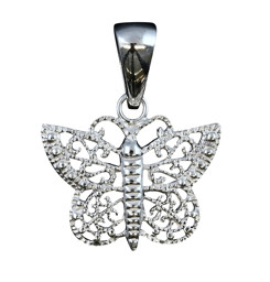 Vedere dettagli per Ciondolo a forma di farfalla 17x20 mm, argento 925 Immagine di Ciondolo a forma di farfalla 17x20 mm, argento 925