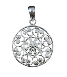 Vedere dettagli per Ciondolo Mandala 20 mm, argento Immagine di Ciondolo Mandala 20 mm, argento