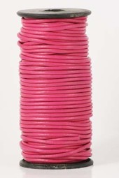 Image de Lederband rund 2mm pink