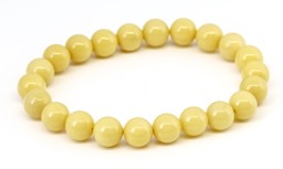 Vedere dettagli per Bracciale di perline tonde di Aragonite 8mm   Immagine di Bracciale di perline tonde di Aragonite 8mm