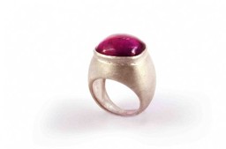 Vedere dettagli per Anello rettangolare con cabochon di ametista 17 mm, argento 925 Immagine di Anello rettangolare con cabochon di ametista 17 mm, argento 925