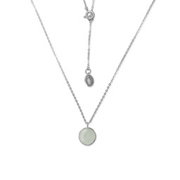 Vedere dettagli per Acqua Calcedonio cab. 11m, collana 41+3cm, argento 925 Immagine di Acqua Calcedonio cab. 11m, collana 41+3cm, argento 925