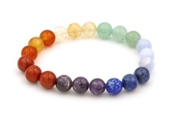 Zeige Details für Chakra Kugeln 8mm Armband 18.5cm (je 3 Kugeln) Bild von Chakra Kugeln 8mm Armband 18.5cm (je 3 Kugeln)