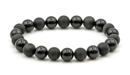 Zeige Details für Turmalin (Schörl) Kugeln 10mm Armband, 21cm (One matt-One glanz) Bild von Turmalin (Schörl) Kugeln 10mm Armband, 21cm (One matt-One glanz)