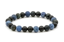 Zeige Details für Dumortierit & Falkenauge & Onyx Kugeln  8mm Armband (matt) Bild von Dumortierit & Falkenauge & Onyx Kugeln  8mm Armband (matt)