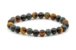 Zeige Details für Heliotrop & Onyx & Tigerauge Kugeln 8mm Armband (matt) Bild von Heliotrop & Onyx & Tigerauge Kugeln 8mm Armband (matt)