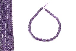 Vedere dettagli per Ametista sfaccettata. Filo ovale 7-8x10-12 mm Immagine di Ametista sfaccettata. Filo ovale 7-8x10-12 mm