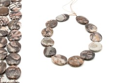 Vedere dettagli per Diaspro artistico rosa ovale piatto da un filo di 30 mm Immagine di Diaspro artistico rosa ovale piatto da un filo di 30 mm