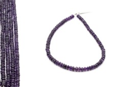 Bild von Amethyst fac. Button 6mm Strang Extra (Diamond-Cut)