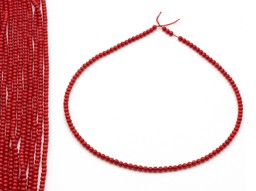 Vedere dettagli per Perline tonde color corallo 3 mm filo rosso Immagine di Perline tonde color corallo 3 mm filo rosso