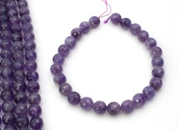 Vedere dettagli per Ametista sfaccettata. Perline tonde di quarzo 16mm Immagine di Ametista sfaccettata. Perline tonde di quarzo 16mm