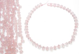 Vedere dettagli per Quarzo rosa sfaccettato. Filo da 6x9 mm Immagine di Quarzo rosa sfaccettato. Filo da 6x9 mm