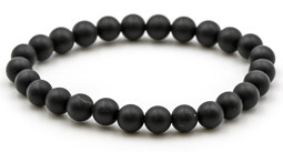 Zeige Details für Onyx Kugeln Armband, 20cm (matt) Bild von Onyx Kugeln Armband, 20cm (matt)