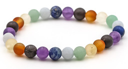 Zeige Details für Chakra Kugeln 8mm Armband (matt) Bild von Chakra Kugeln 8mm Armband (matt)