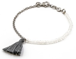 Zeige Details für "Quaste". Mondstein Regenbogen. Armband. Silber 925 rhodiniert Bild von "Quaste". Mondstein Regenbogen. Armband. Silber 925 rhodiniert