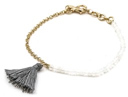 Zeige Details für "Quaste". Mondstein Regenbogen. Armband. Silber 925-Vergoldet Bild von "Quaste". Mondstein Regenbogen. Armband. Silber 925-Vergoldet