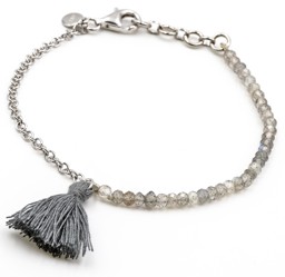 Zeige Details für "Quaste". Labradorit. Armband. Silber 925-rhodiniert  Bild von "Quaste". Labradorit. Armband. Silber 925-rhodiniert