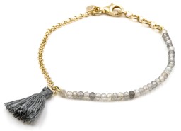 Zeige Details für "Quaste". Labradorit. Armband. Silber 925-Vergoldet Bild von "Quaste". Labradorit. Armband. Silber 925-Vergoldet