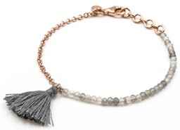 Zeige Details für "Quaste". Labradorit. Armband. Silber 925 rosé-Vergoldet Bild von "Quaste". Labradorit. Armband. Silber 925 rosé-Vergoldet