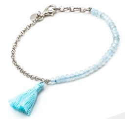 Zeige Details für "Quaste". Aquamarin. Armband. Silber 925 rhodiniert Bild von "Quaste". Aquamarin. Armband. Silber 925 rhodiniert