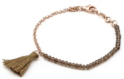 Zeige Details für "Quaste". Rauchquarz. Armband. Silber 925 rosé-Vergoldet Bild von "Quaste". Rauchquarz. Armband. Silber 925 rosé-Vergoldet