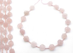 Vedere dettagli per Filo di fiori di quarzo rosa Immagine di Filo di fiori di quarzo rosa