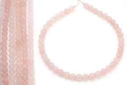 Vedere dettagli per Perlina tonda di quarzo rosa 10 mm incisa a filo Immagine di Perlina tonda di quarzo rosa 10 mm incisa a filo