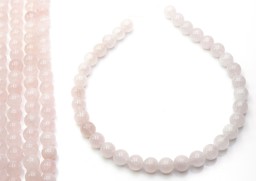 Vedere dettagli per Perlina tonda di quarzo rosa 12 mm di qualità A. Immagine di Perlina tonda di quarzo rosa 12 mm di qualità A.