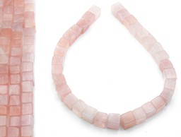 Vedere dettagli per Cubo di quarzo rosa 12 mm a filo Immagine di Cubo di quarzo rosa 12 mm a filo