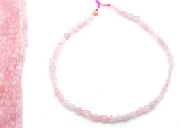 Vedere dettagli per Nuggets di quarzo rosa 6x10mm a filo Immagine di Nuggets di quarzo rosa 6x10mm a filo