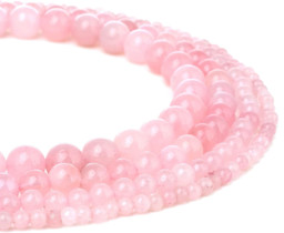 Vedere dettagli per Perlina tonda di quarzo rosa da 10 mm. Immagine di Perlina tonda di quarzo rosa da 10 mm.