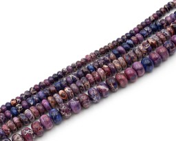 Vedere dettagli per Diaspro impressionista viola (colorato), filo da 8 mm Immagine di Diaspro impressionista viola (colorato), filo da 8 mm