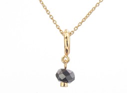 Vedere dettagli per Collana di Spinello 5mm "Chunky Button" 40+5cm. Argento placcato oro Immagine di Collana di Spinello 5mm "Chunky Button" 40+5cm. Argento placcato oro